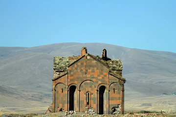 The Cathedral of Ani in the ruined Armenian city of the same name, in eastern Turkey, on Tuesday 9 September 2014.