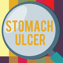 Word writing text Stomach Ulcer. Business concept for Open sores that develop on the inside lining of your stomach.