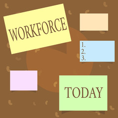 Conceptual hand writing showing Workforce. Business photo text Group of showing who work in a company Employees Huanalysis Resources.