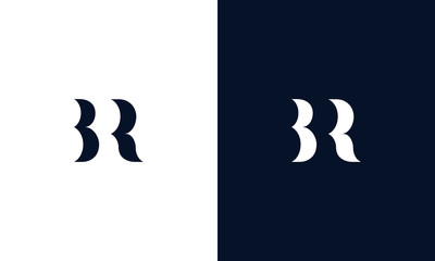 Abstract letter BR logo. This logo icon incorporate with abstract shape in the creative way. - obrazy, fototapety, plakaty