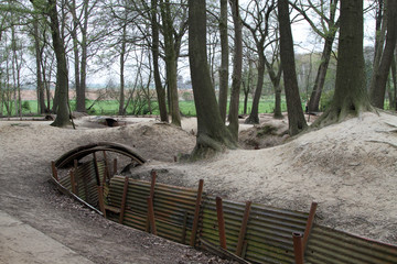 First World War trenches near Ypres, Belgium