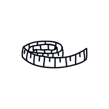 tape measure doodle icon