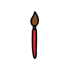 paint brush doodle icon