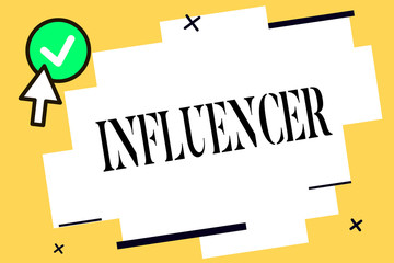 Conceptual hand writing showing Influencer. Business photo text Person who influences and affect decisions opinions of others.
