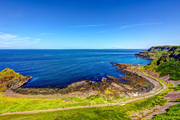 Landscapes of Giant's Causeway from above
