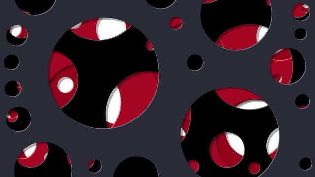 Abstract Generative Art color distributed circles holes background video