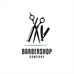 Barbershop vintage Logo design vector