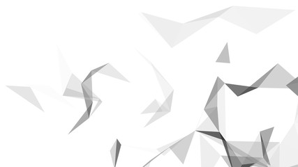 Obraz premium Network of bright connected triangles. Gradient wave on white background. Abstract digital background. Futuristic vector illustration.
