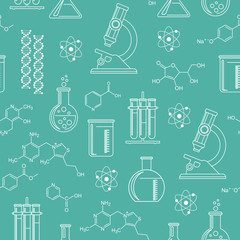Chemistry. Seamless pattern