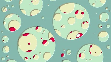 Abstract Generative Art color distributed circles holes background video
