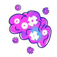 Cognitive science concept. Set of vector elements.