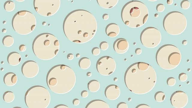 Abstract Generative Art color distributed circles holes background video