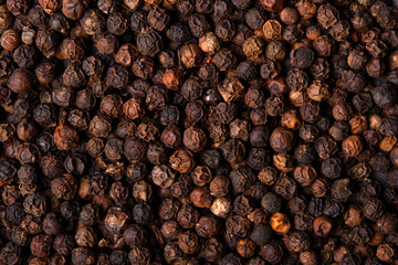 black pepper close-up top view