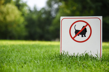 dog walking board is forbidden