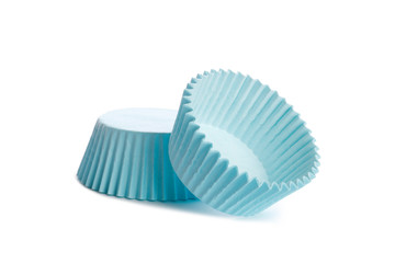 Cupcake cases isolated on white background