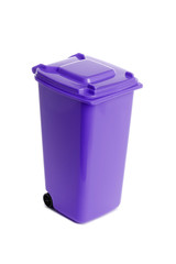 Trash bin closed isolated on a white background