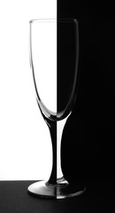 glass in black and white