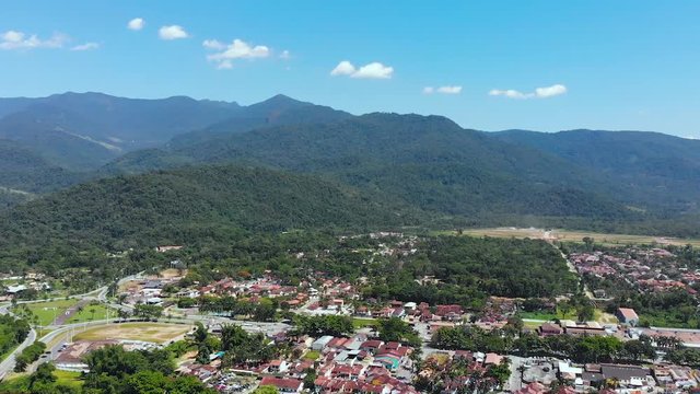 Hills (Paraty, Brazil) aerial view, drone footage