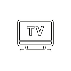 tv icon, vector television screen illustration