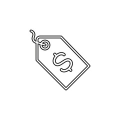 Vector Dollar tag sign, money dollar icon