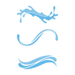 water and Waves beach logo and symbols template icons app