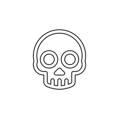 danger skull icon, vector skull crossbones