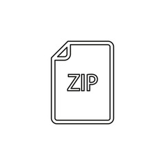 download ZIP document icon - vector file format
