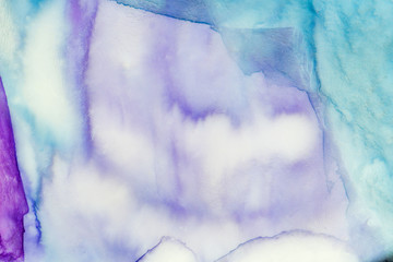 Fototapeta premium Abstact blue and purple watercolor grunge background