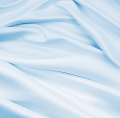 Blue silky fabric texture - obrazy, fototapety, plakaty