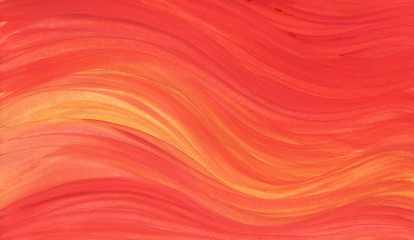 Yellow-red grunge in gouache background