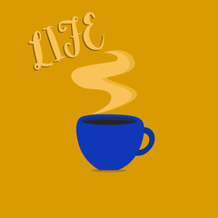 Handwriting text Life. Concept meaning The existence of an individual human being and animal Vitality.