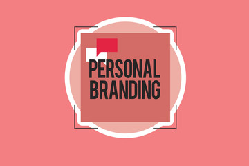 Conceptual hand writing showing Personal Branding. Business photo showcasing Marketing themselves and their careers as brands.