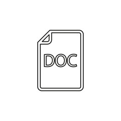 download DOC document icon - vector file format