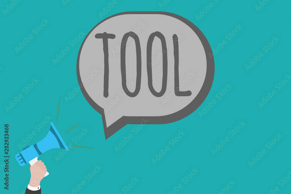 Poster text sign showing tool. conceptual photo a thing used in an occupation device that carries out funct