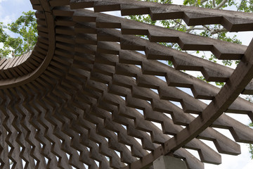 wavy design on gazebo roof