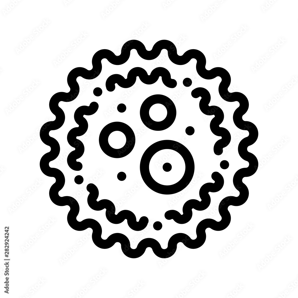 Wall mural Microscopic Bacterium Microgerm Vector Sign Icon Thin Line. Medical Simple Bacterium Linear Pictogram. Chemical Laboratory Microbe Type Infection Biology Microorganism Contour Monochrome Illustration