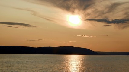 Sunset at Boden Lake, Bodensee in South Germany