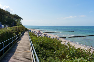Beach Chairs at Nienhagen Beach, Mecklenburg-Vorpommern, Baltic Sea, Germany
