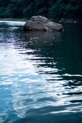 Rocks in the big river. thailand  forest