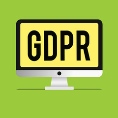 Text sign showing Gdpr. Conceptual photo Regulation in EU law on data protection and privacy Legal framework.