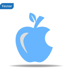Bitten apple. Apple vector icon. Apple fruit illustration icon.Web design vector logo. Apple isolated on background eps10