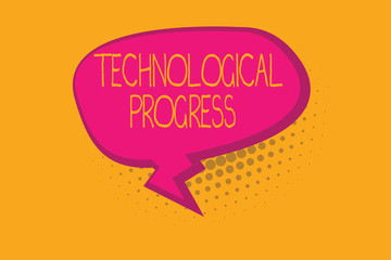 Text sign showing Technological Progress. Conceptual photo overall Process of Invention Innovation Diffusion.