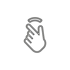 Double tap finger - pointer finger icon