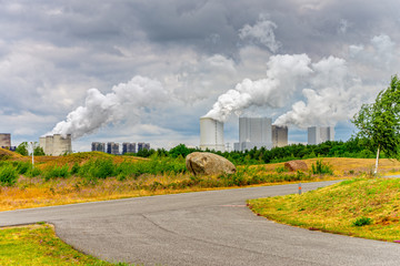 Power plant near a park