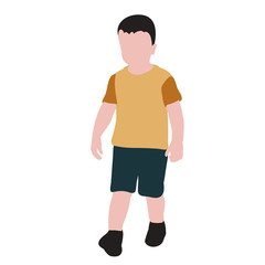 Fototapeta premium isolated, flat style, no face, boy