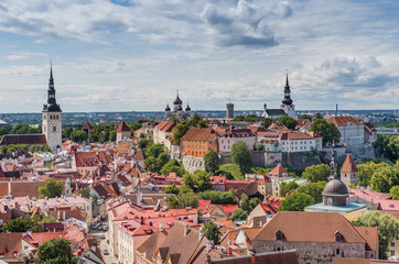 Panorama of the Old Town of Tallinn; Estonia