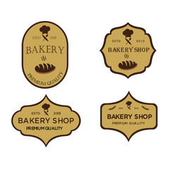 Vector Retro Vintage Bakery Emblem, Vector design elements, Templates, business signs, logos, identities, labels, icons, and objects, with EPS10 that can be edited.