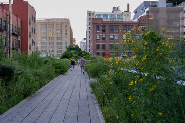 Obraz na płótnie Canvas View of the High Line in Manhattan Summer