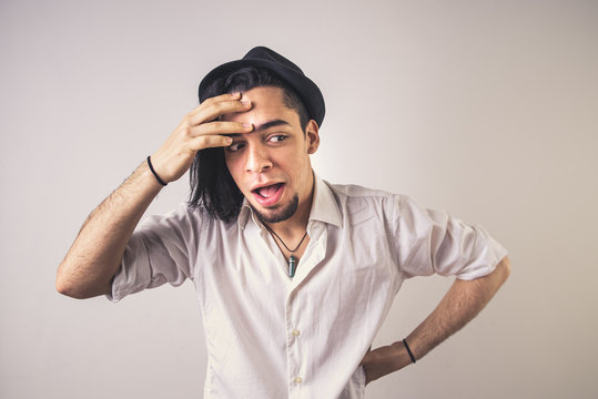 Student is disturbed and looks unpleasantly surprised at a scandalous fact.