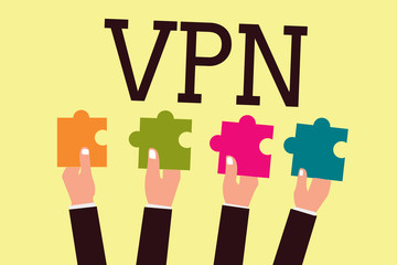 Writing note showing Vpn. Business photo showcasing Redirects your connection to the Internet through configured server.